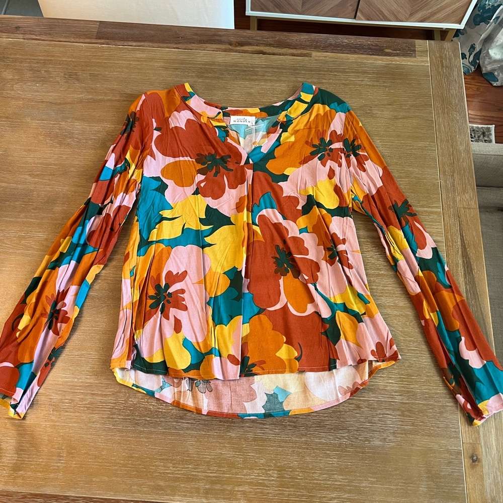 Anthropologie Multicolor Floral Blouse